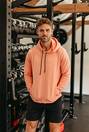 chilled out Lawrence in the gym